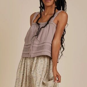 NWOT Rylee + Cru Pleat Tank